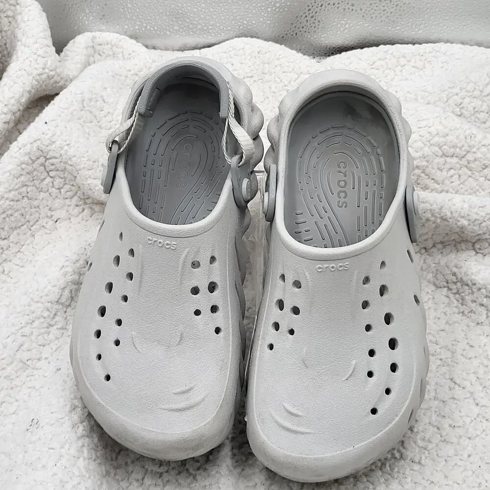 Crocs Echo grey Clog  slip on size  J 5